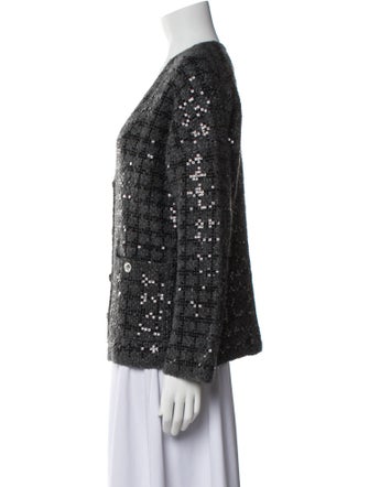 Maje Plaid Print Evening Jacket