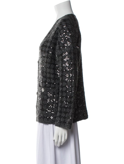 Maje Plaid Print Evening Jacket