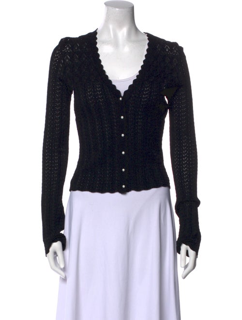 Maje V-Neck Long Sleeve Top