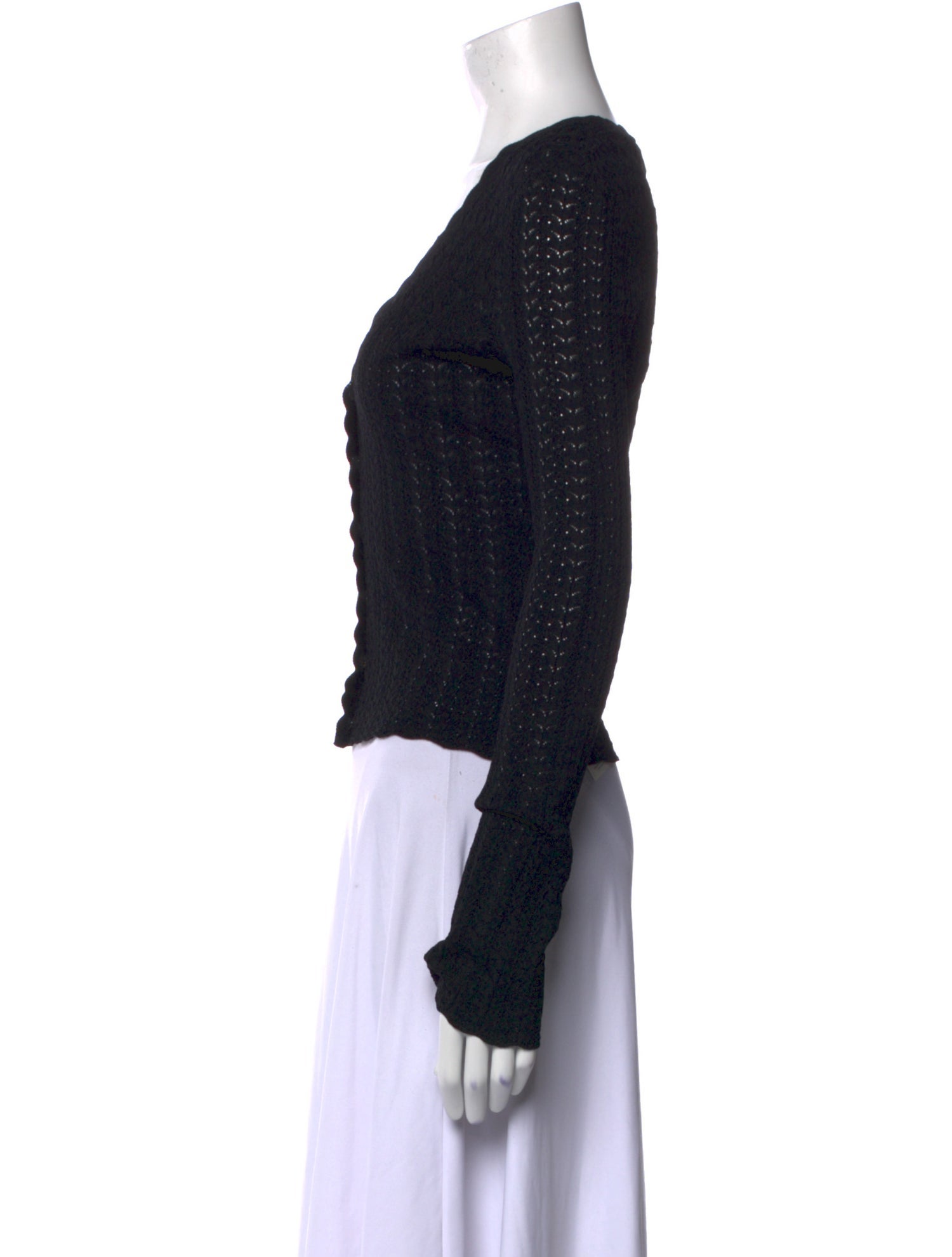 Maje V-Neck Long Sleeve Top