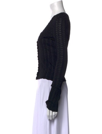 Maje V-Neck Long Sleeve Top