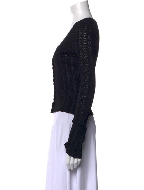 Maje V-Neck Long Sleeve Top