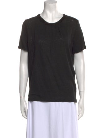 Maje Linen Crew Neck T-Shirt