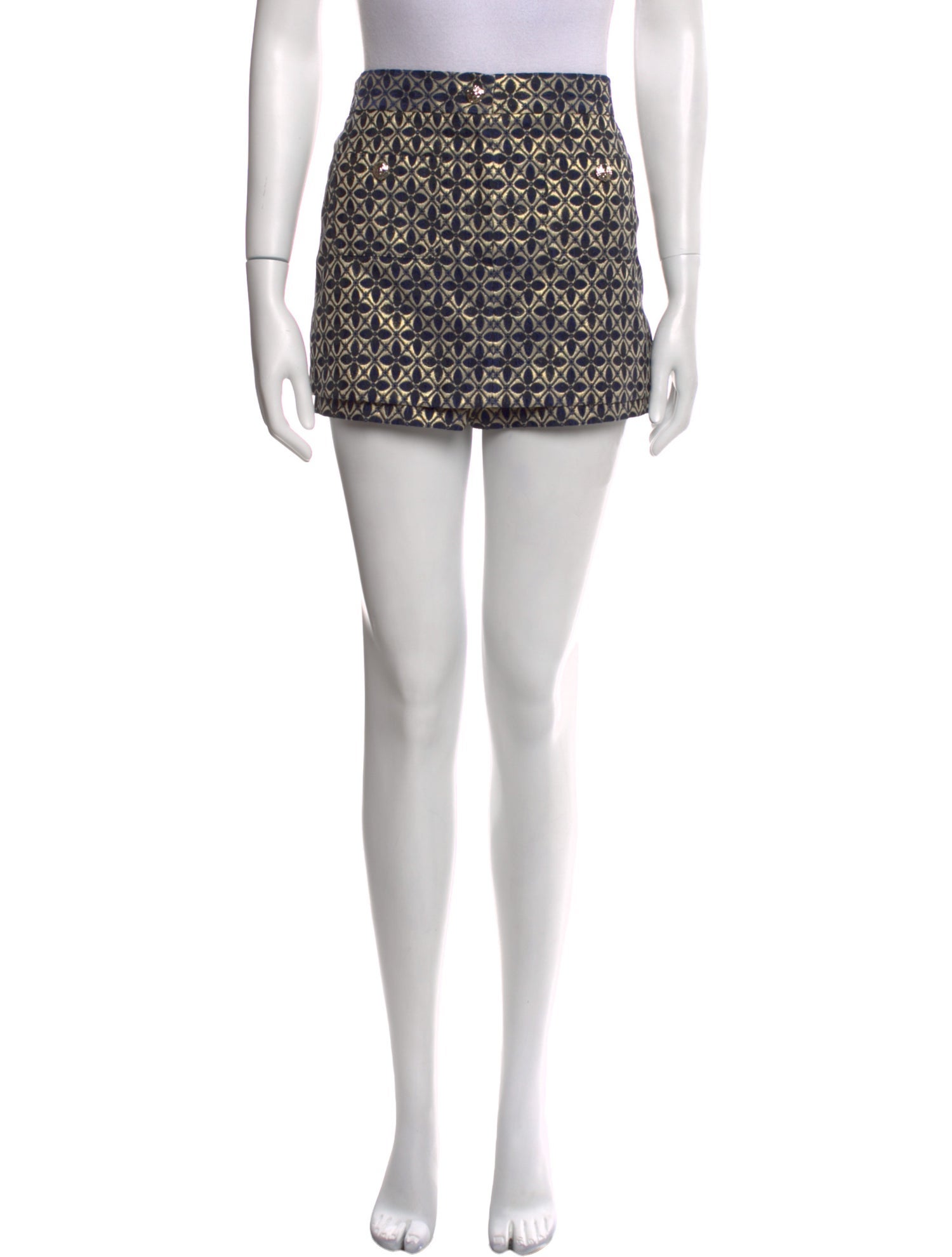 Maje Floral Print Mini Shorts