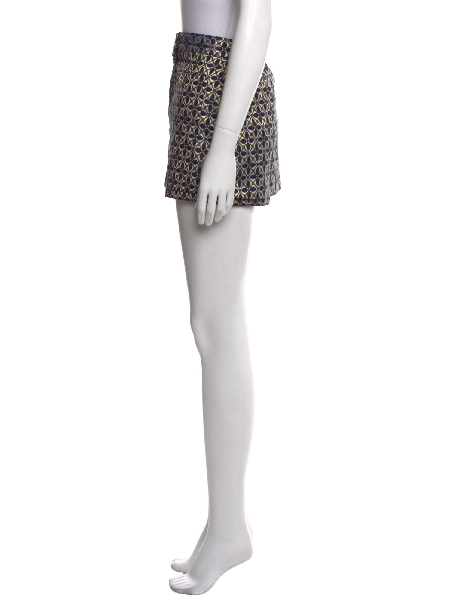 Maje Floral Print Mini Shorts