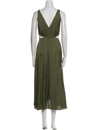 Maje V-Neck Long Dress