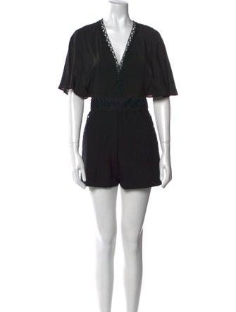 Maje Silk V-Neck Romper