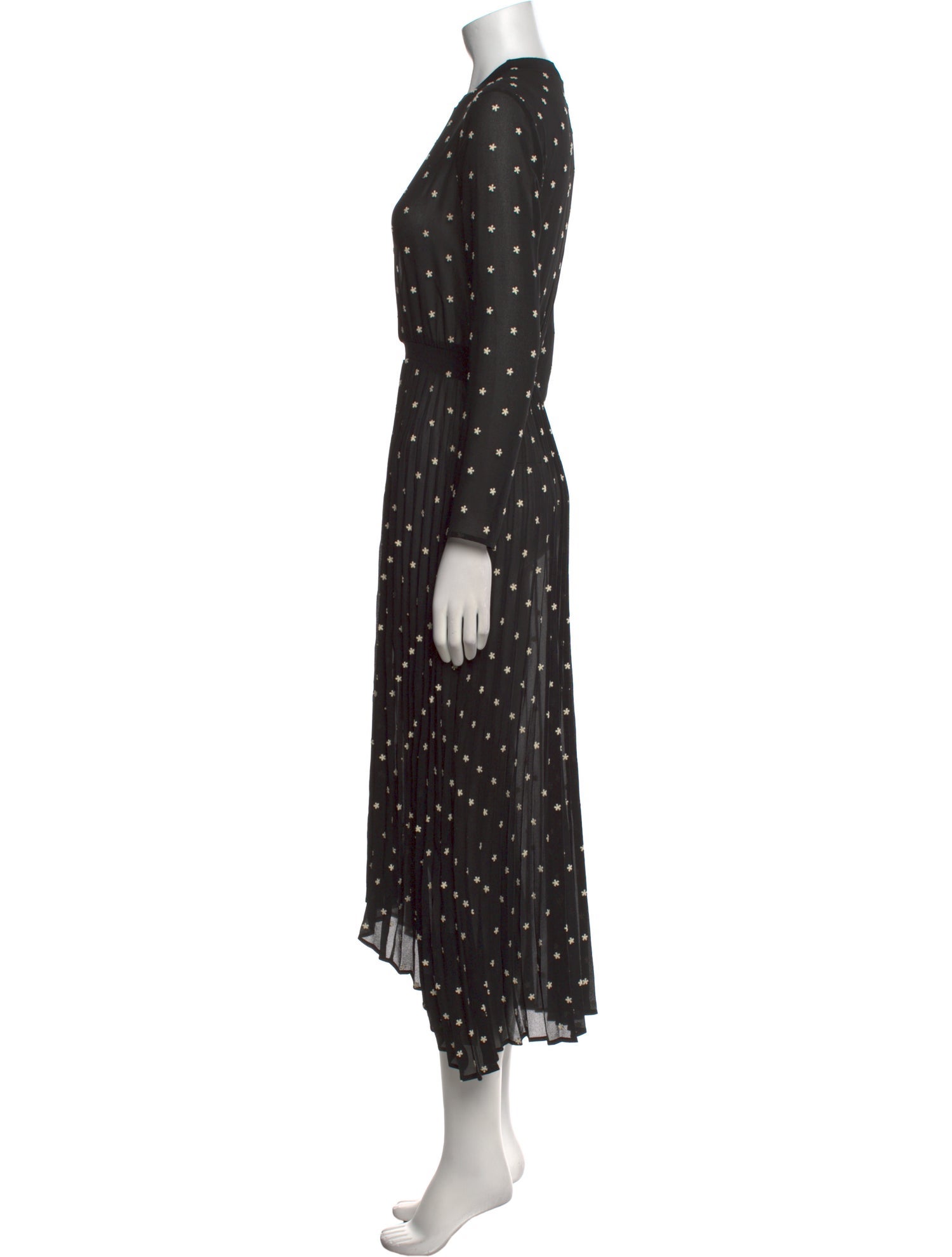 Maje Polka Dot Print Long Dress