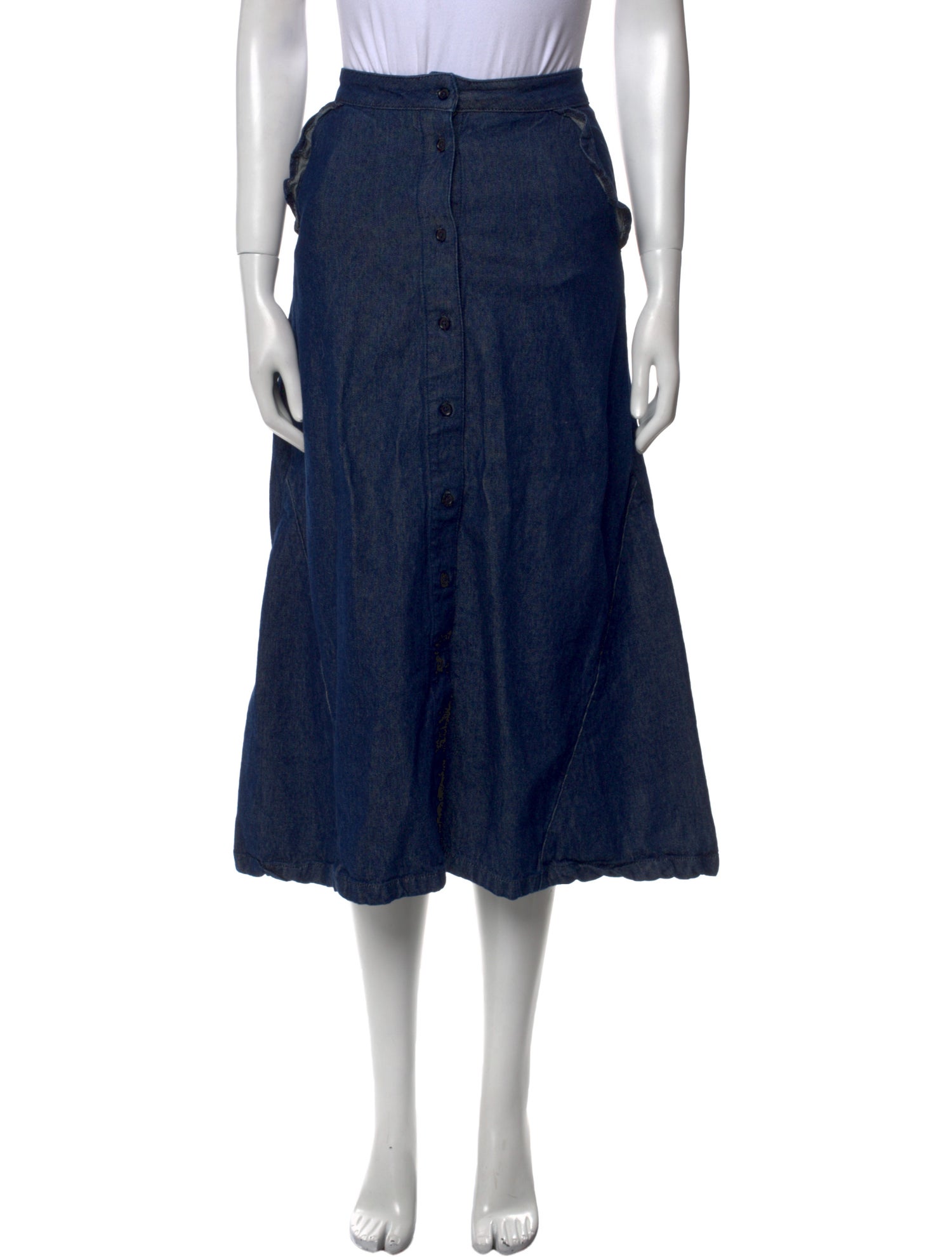 Maje Ruffle Embellishment Midi Length Skirt