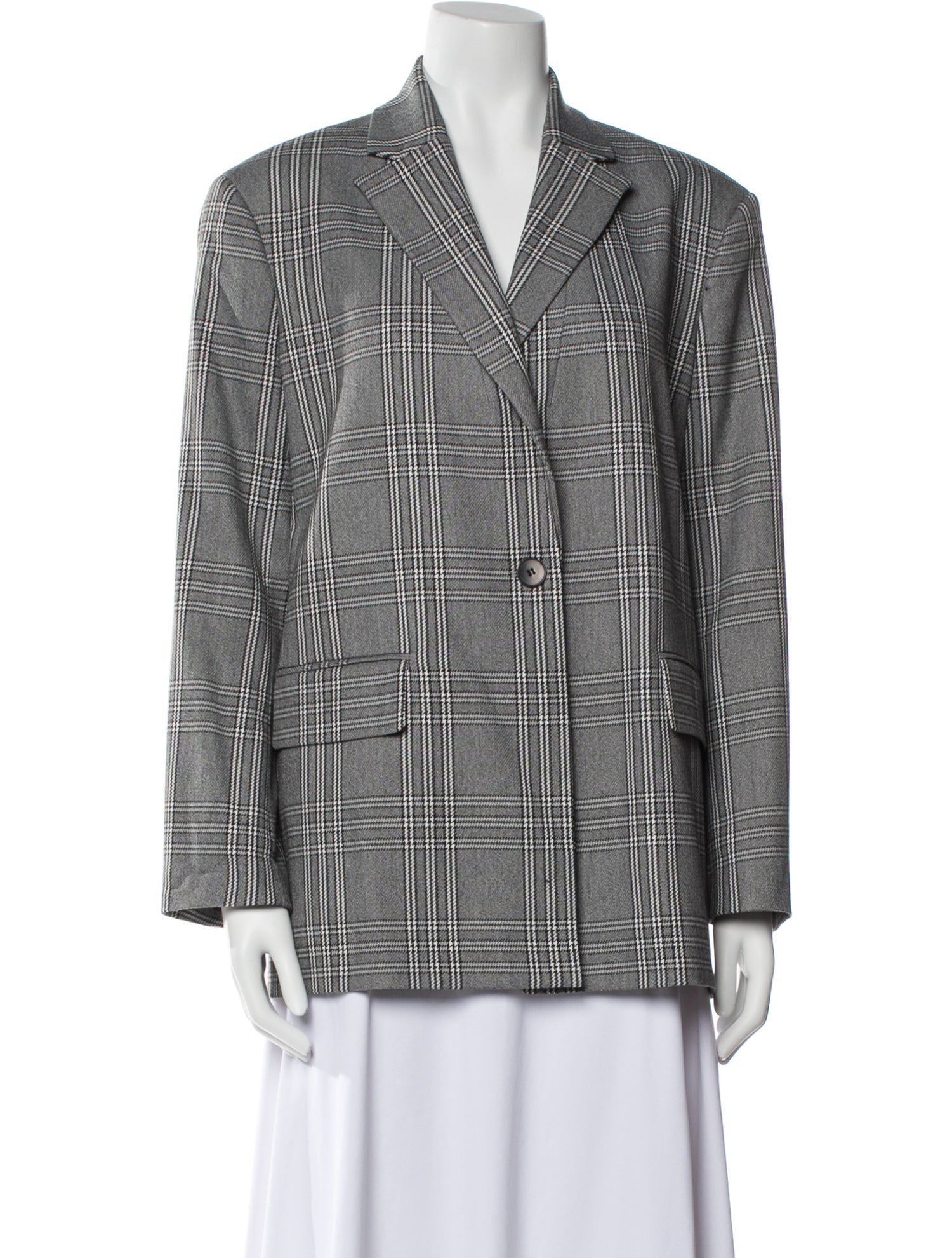 Maje Houndstooth Print Blazer