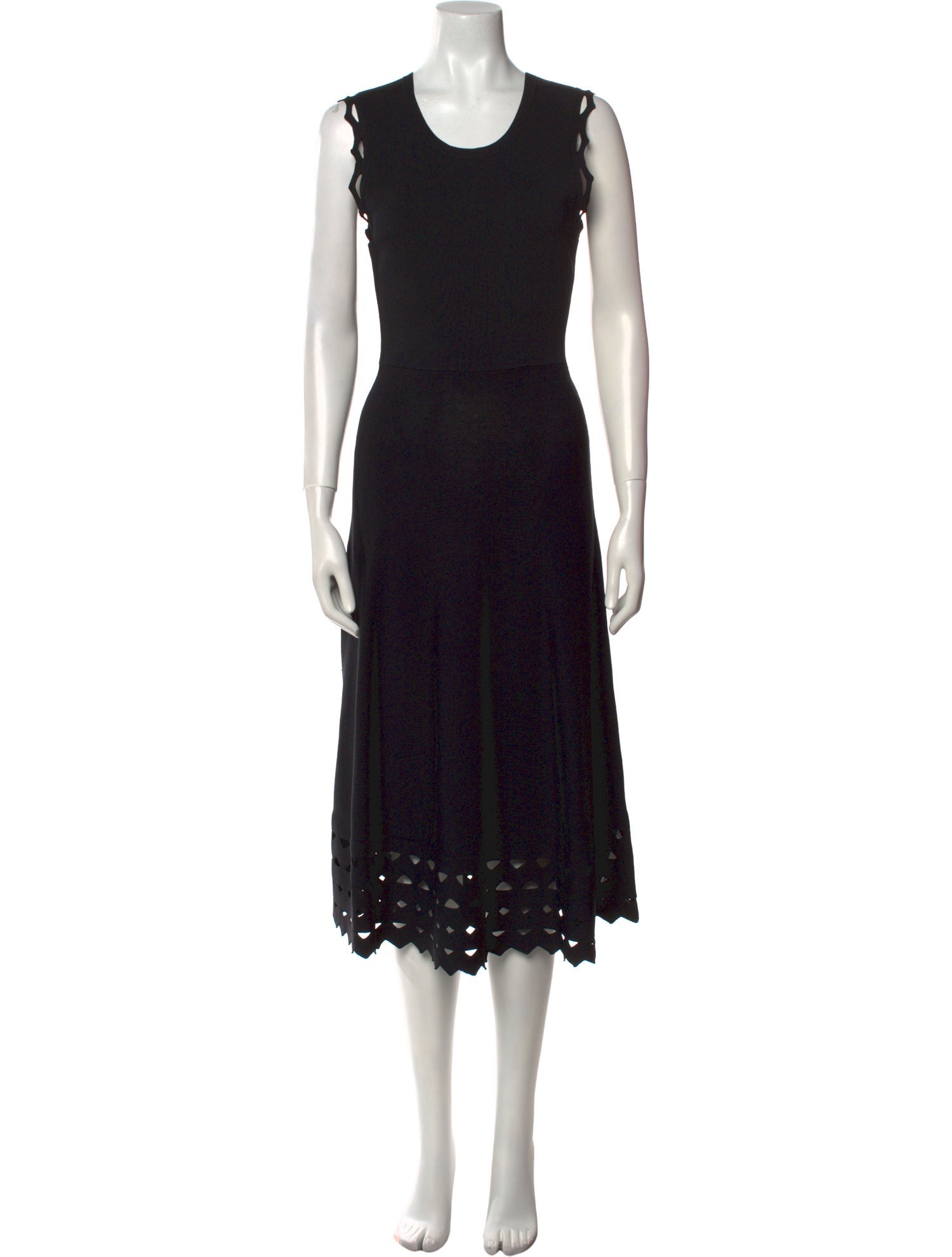 Maje Scoop Neck Midi Length Dress