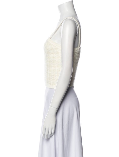 Maje Square Neckline Sleeveless Crop Top