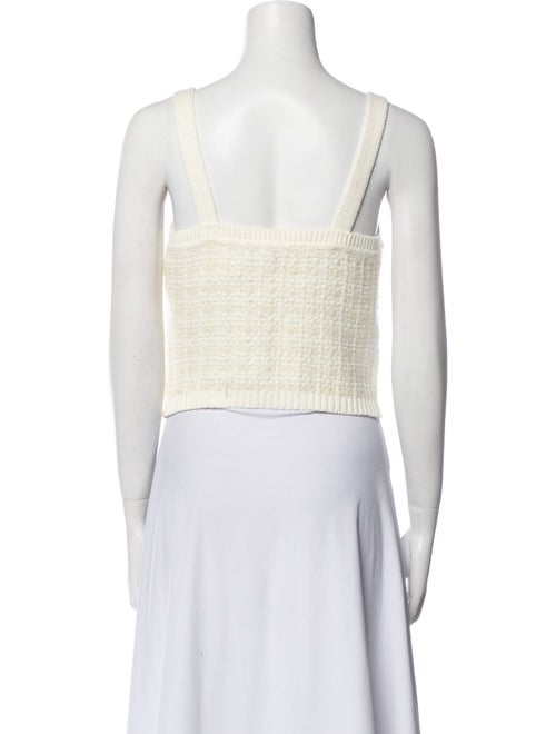 Maje Square Neckline Sleeveless Crop Top