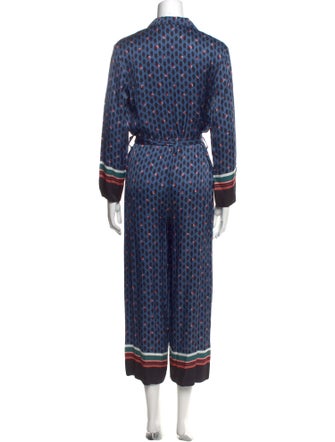 Maje Printed V-Neck Jumpsuit
