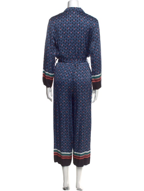 Maje Printed V-Neck Jumpsuit