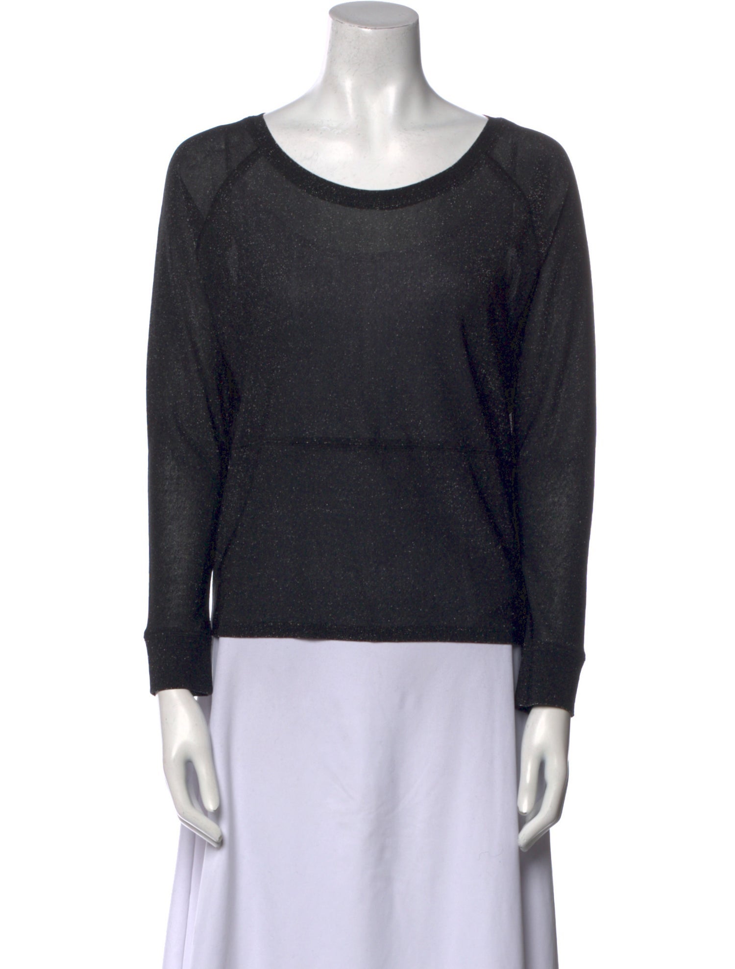 Maje Scoop Neck Long Sleeve Sweatshirt