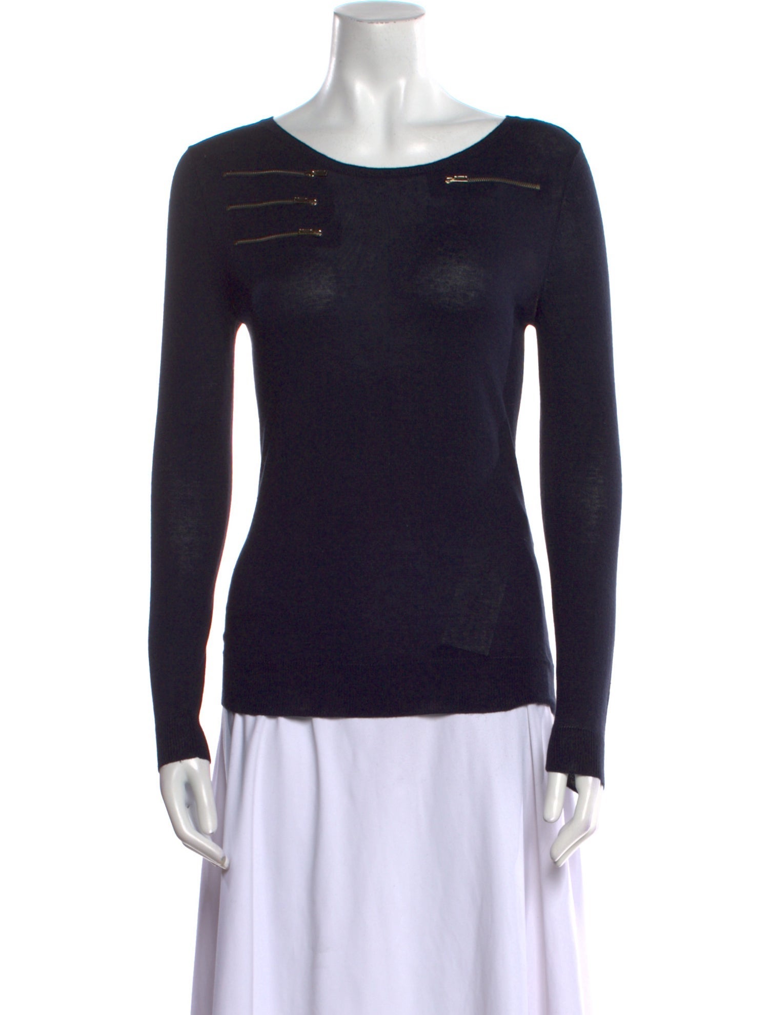 Maje Silk Scoop Neck T-Shirt