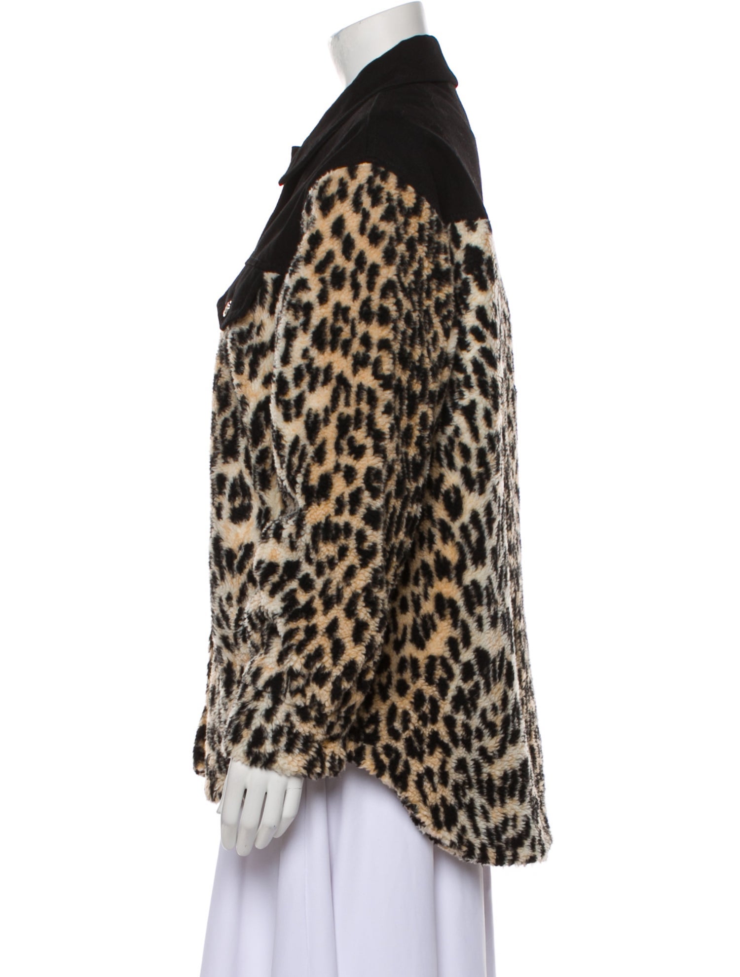 Maje Animal Print Faux Fur Jacket