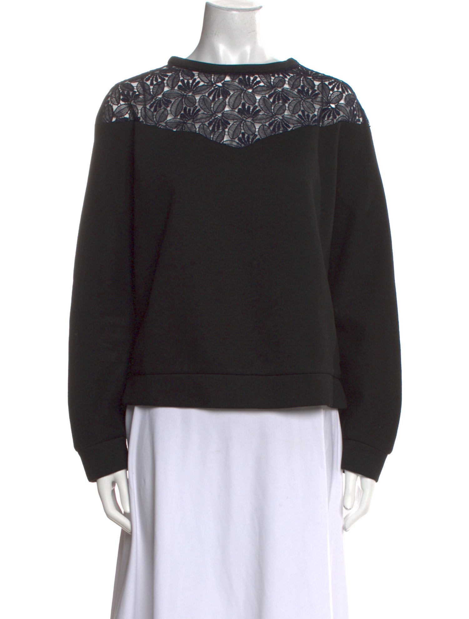 Maje Bateau Neckline Long Sleeve Sweatshirt