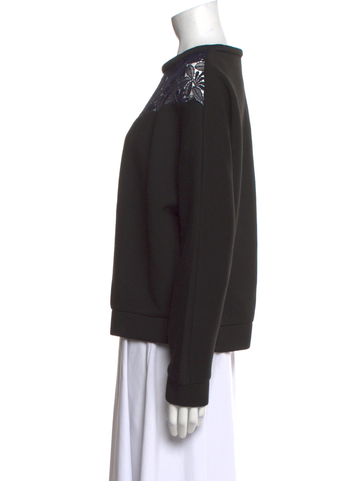 Maje Bateau Neckline Long Sleeve Sweatshirt