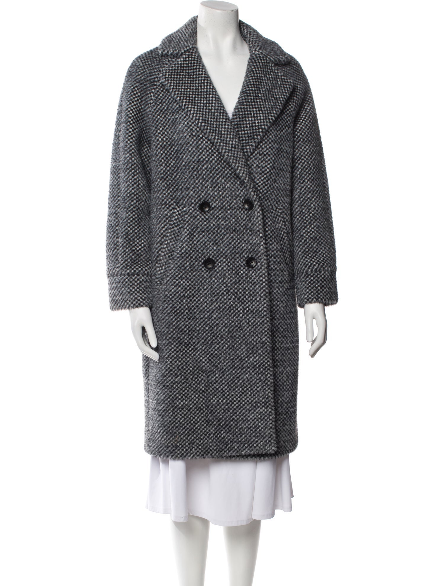 Maje Tweed Pattern Coat