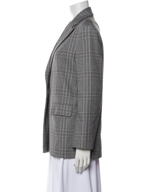 Maje Plaid Print Blazer