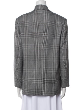 Maje Plaid Print Blazer