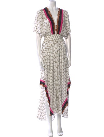 Maje Printed Long Dress