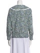 Maje Floral Print Long Sleeve Button-Up Top