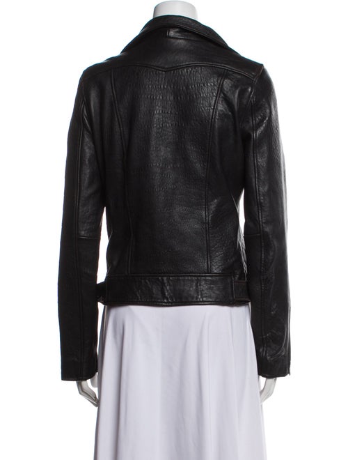 Maje Lamb Leather Biker Jacket