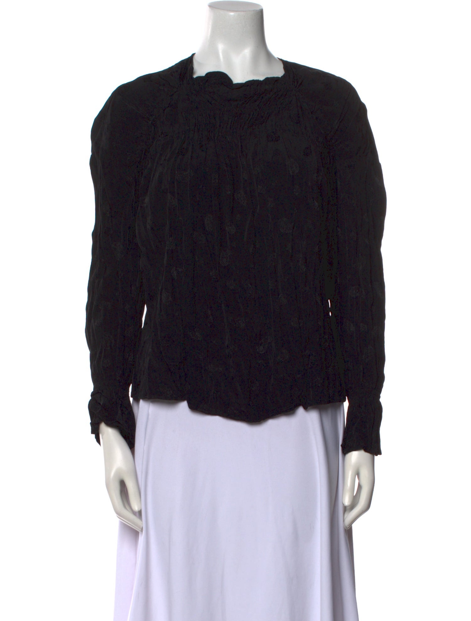 Maje Cowl Neck Long Sleeve Blouse