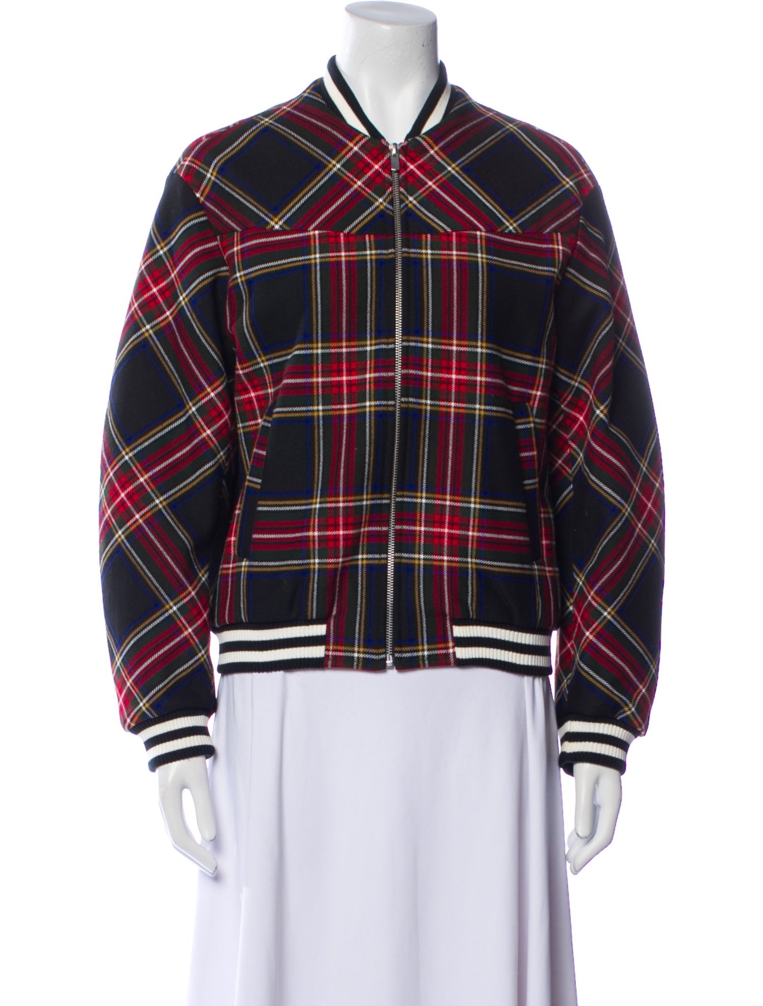 Maje Plaid Print Blazer