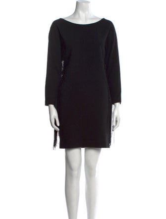 Maje Bateau Neckline Mini Dress