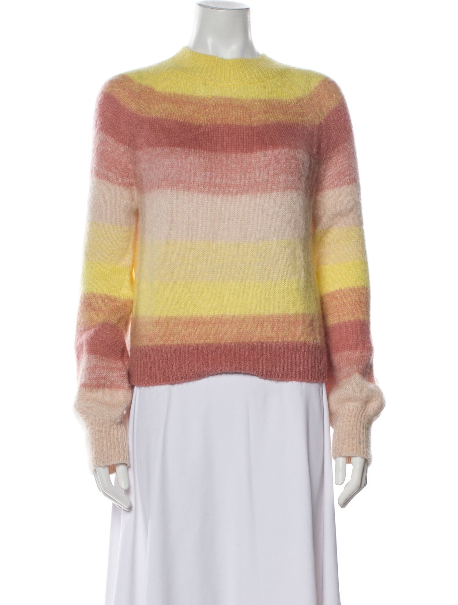 Maje Striped Crew Neck Sweater