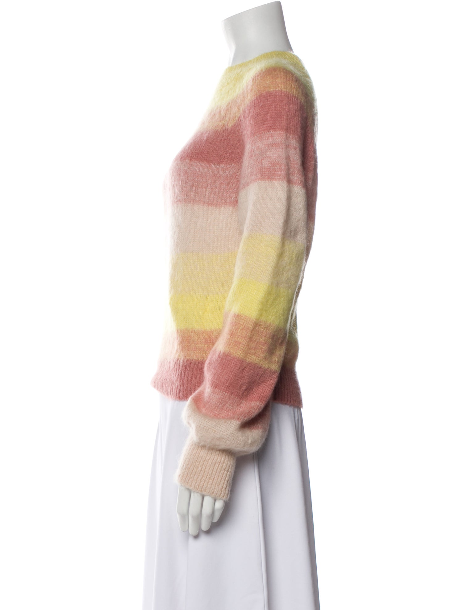 Maje Striped Crew Neck Sweater