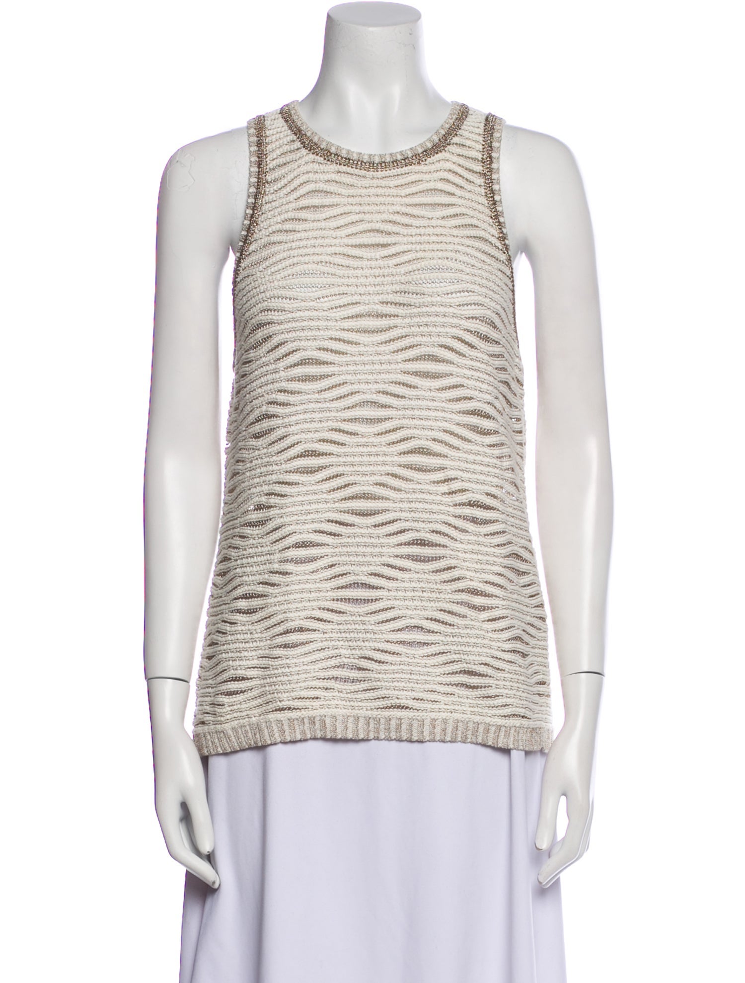 Maje Scoop Neck Sleeveless Top