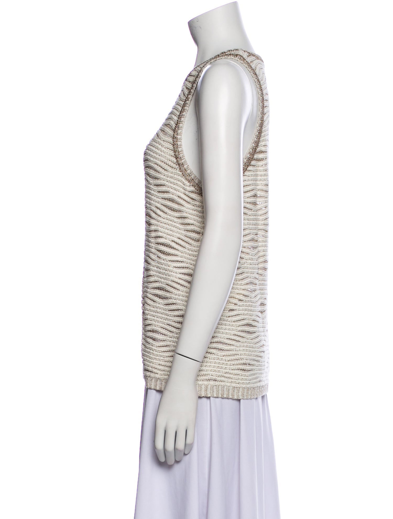 Maje Scoop Neck Sleeveless Top