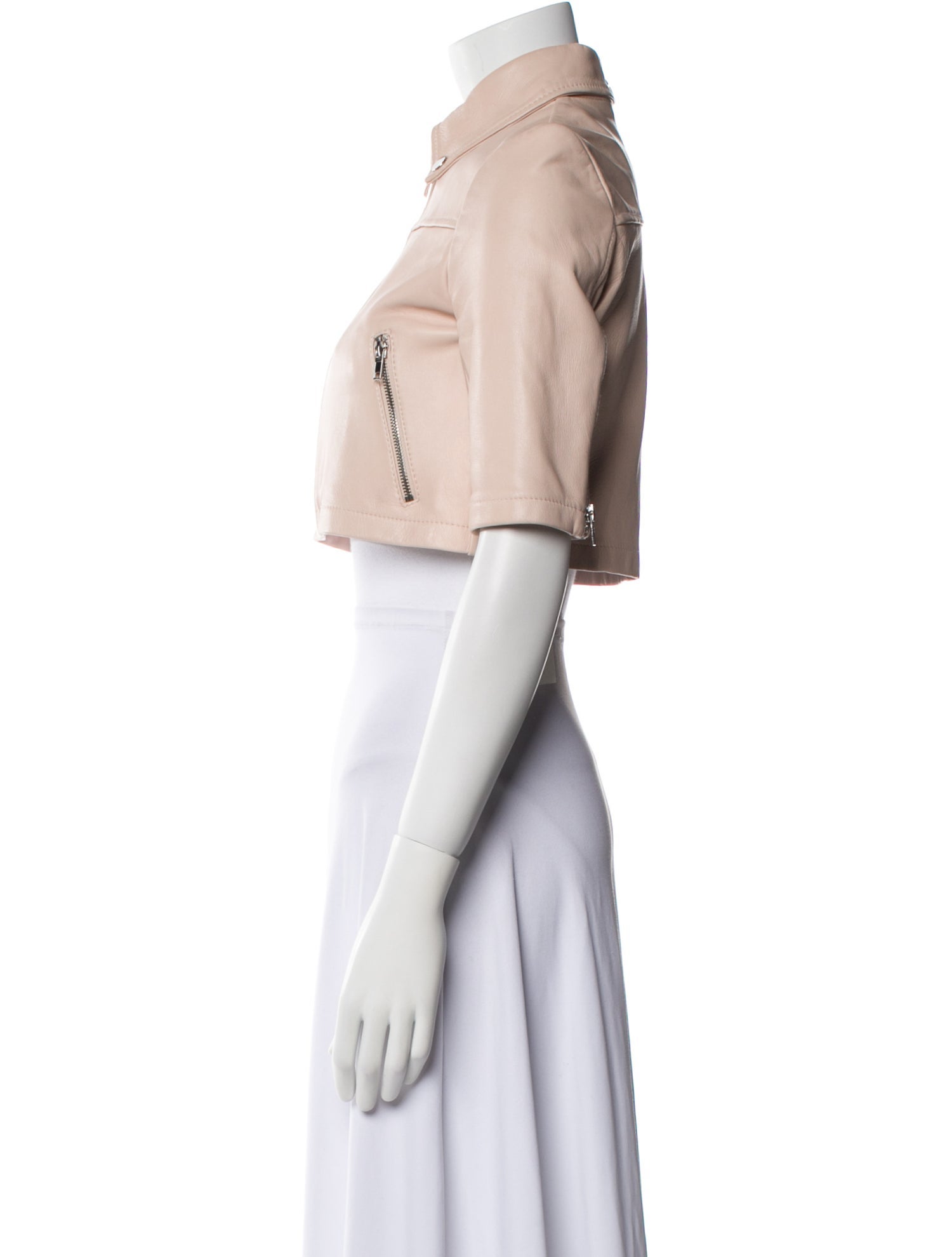 Maje Lamb Leather Biker Jacket