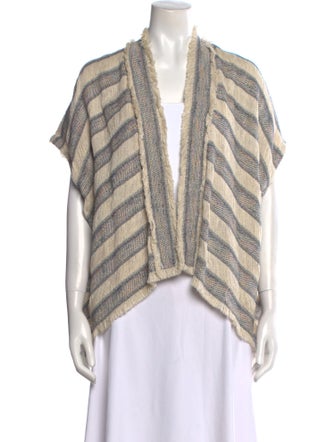 Maje Striped V-Neck Sweater