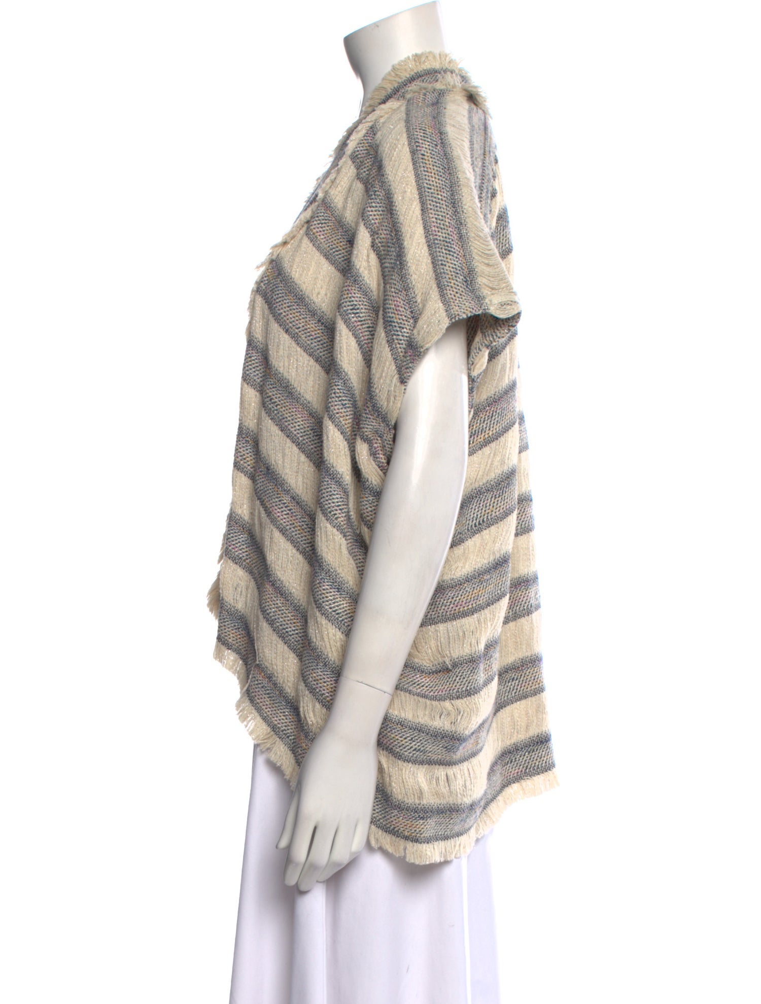 Maje Striped V-Neck Sweater