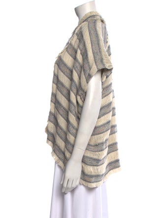 Maje Striped V-Neck Sweater