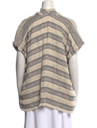 Maje Striped V-Neck Sweater