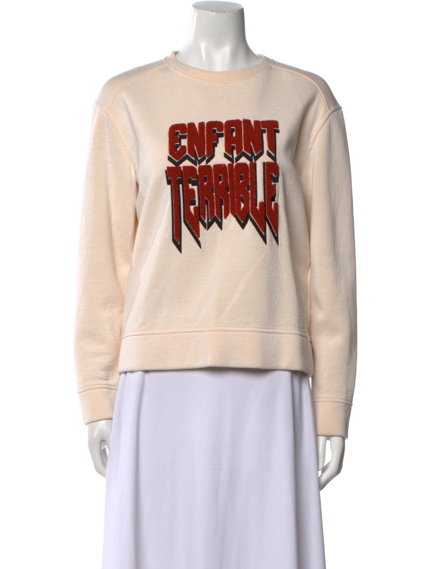 Maje Graphic Print Crew Neck Sweatshirt