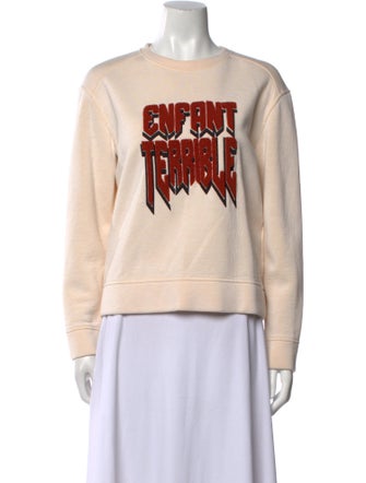 Maje Graphic Print Crew Neck Sweatshirt