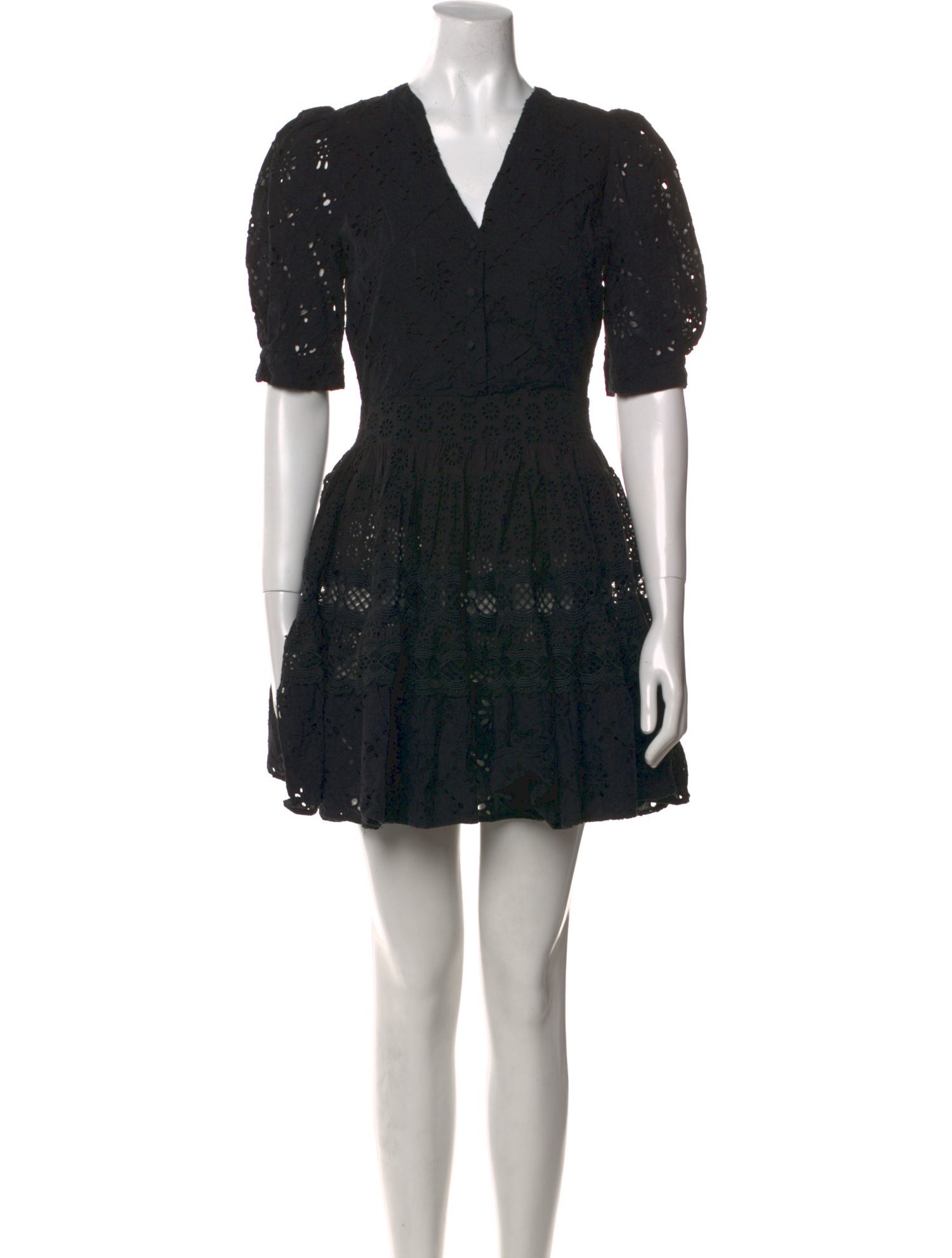 Maje Lace Pattern Mini Dress