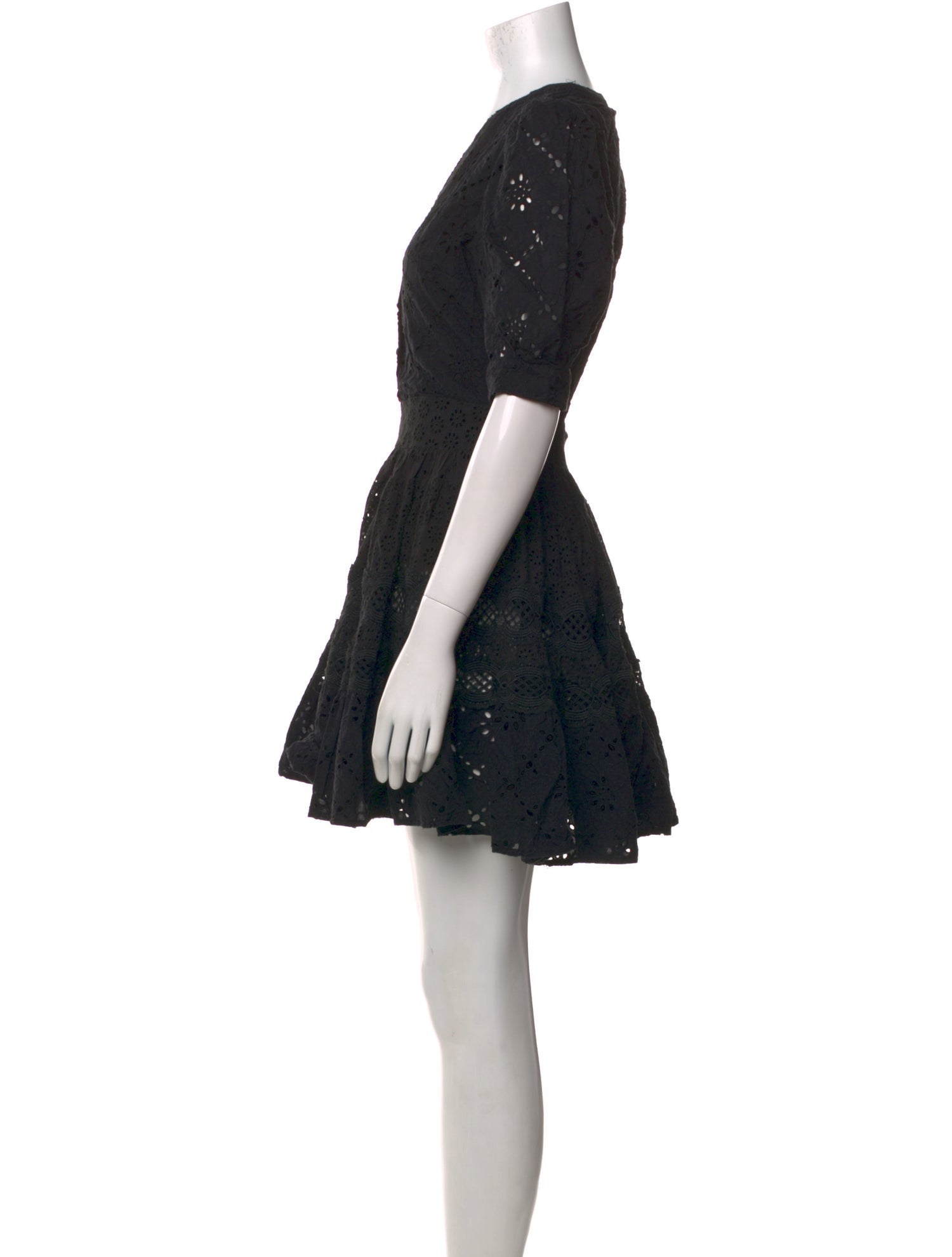 Maje Lace Pattern Mini Dress