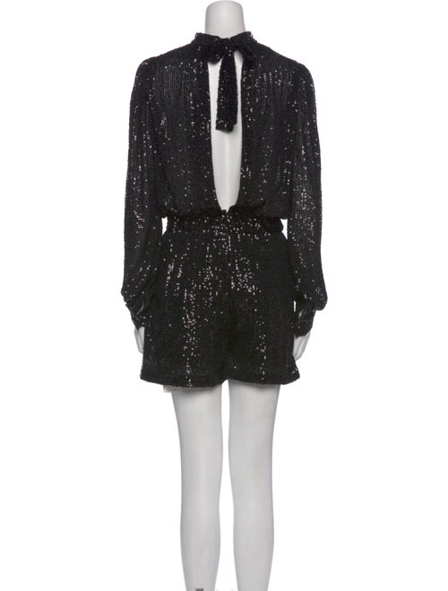 Maje Patterned Mock Neck Romper