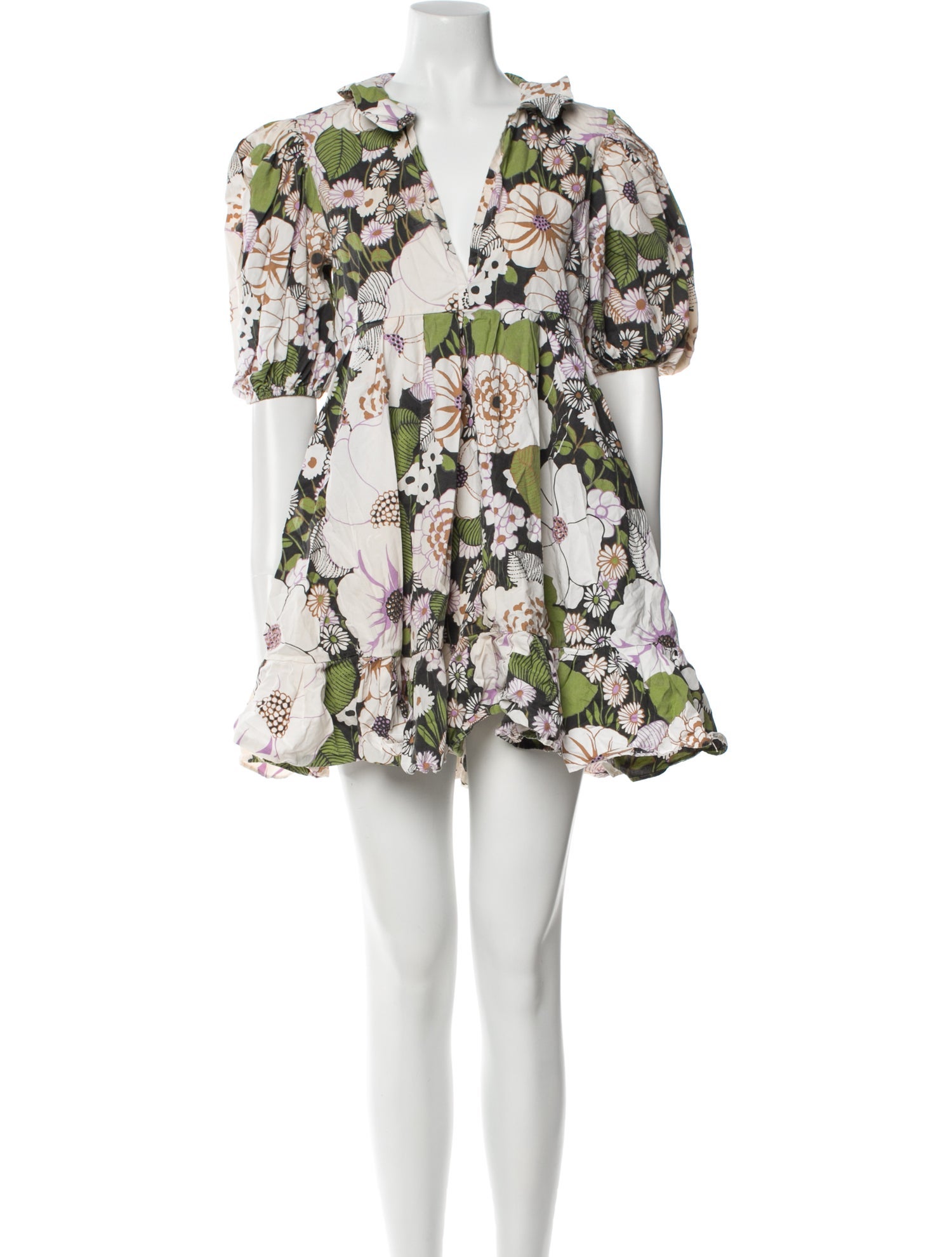 Maje Floral Print Mini Dress