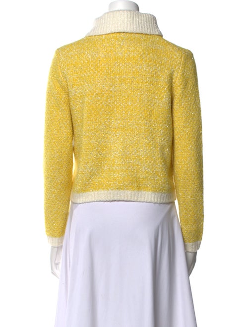 Maje Colorblock Pattern Crew Neck Sweater