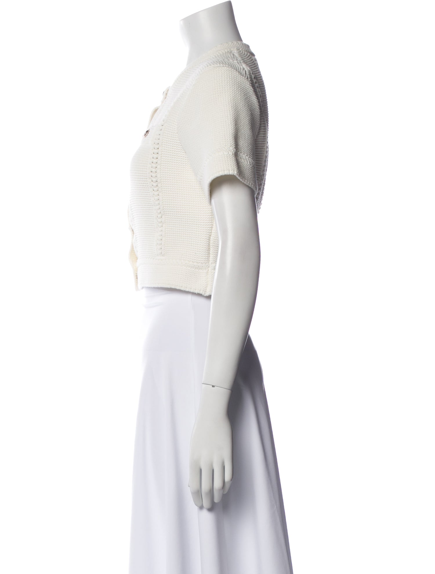 Maje Crew Neck Short Sleeve Crop Top